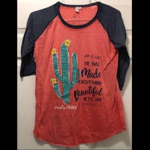 Cactus Baseball Tee